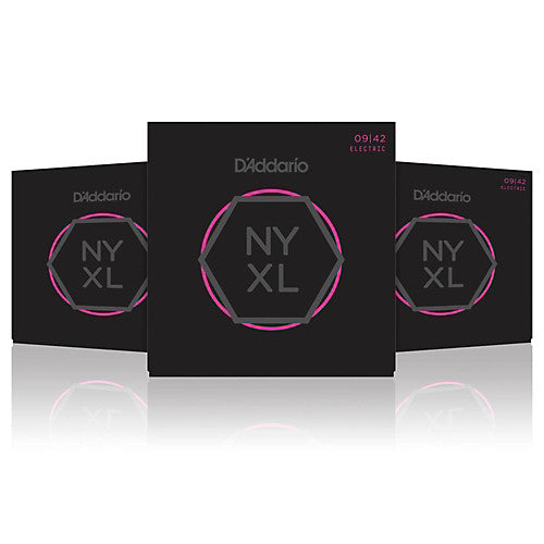 D'Addario NYXL0942-3P Nickel Wound Super Light Electric Strings 9-42 - 3-Pack - Available at Lark Guitars