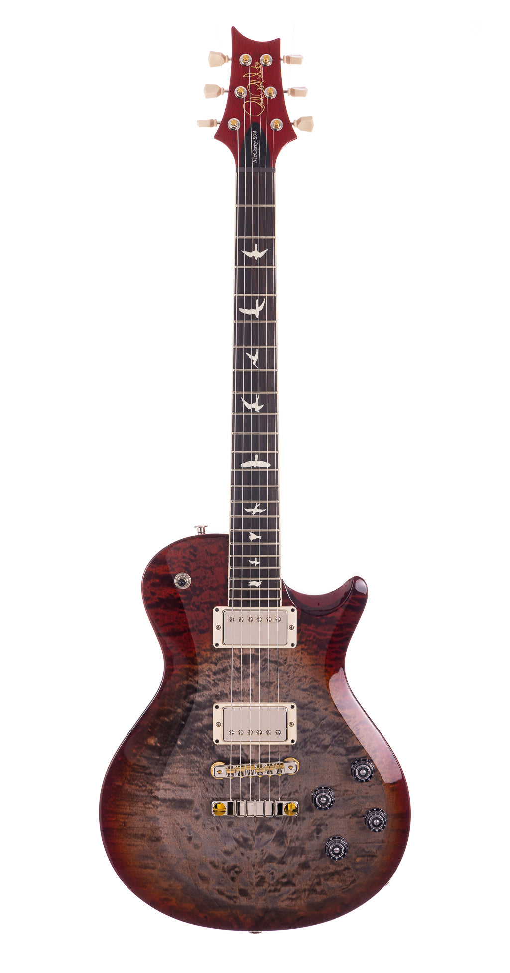 PRS S2 Singlecut McCarty 594 Quilt Maple - Lark Custom - Faded Grey Black Cherry Burst (669)